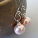 Earrings - sterling silver, south sea shell pearl, classic design - Petal