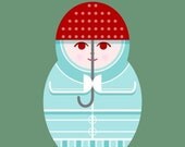 Print-Matryoshka (nesting doll)-Rainy Day
