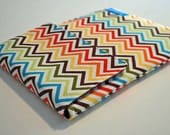 Ipad cover, ipad sleeve, iPad case fits 1, 2, 3, padded bag for tablets / net books--- Chevron stripes