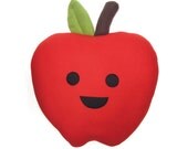 Large Happy Apple Plush Pillow