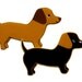 Dachshund Acrylic Brooch Pin
