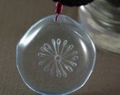 Necklace Featuring Recycled PET Plastic Flower Pendant