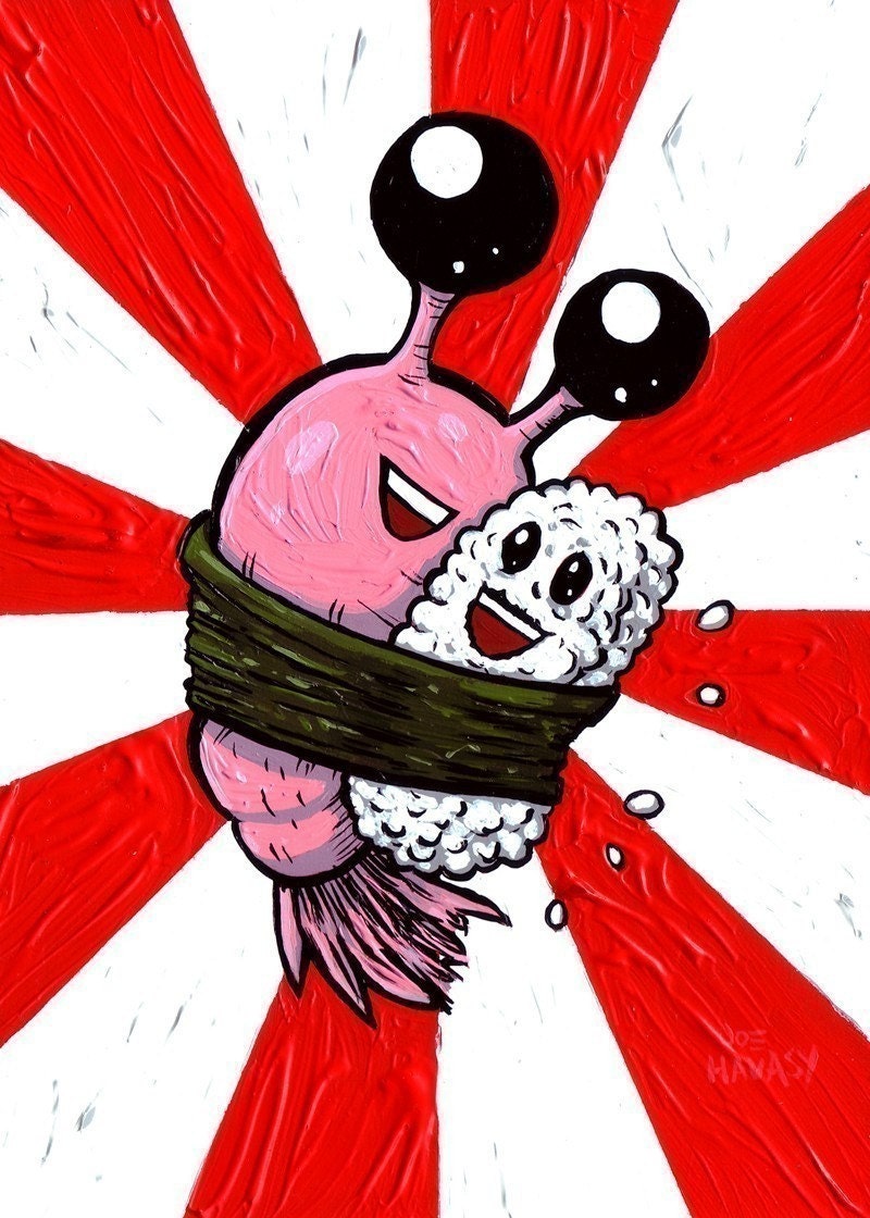 Sushi Hug 5 x 7 print