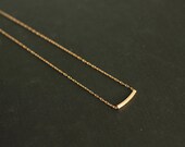 gold bar necklace on 14kt gold filled chain minimal wedding bridesmaids jewelry