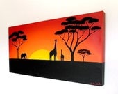 African Sunset acrylic painting (UK only)