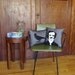 Edgar Allan Poe and Raven Decorative Pillow Set - Gray, Black and Beige - Set of Two Pillows