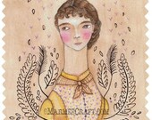 Victorian girl art print, "Alice in the Autumn"