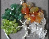 Wheel Of The Year, A Four Seasons Tree of Life Pendant (Spring Summer Autumn Winter) Pagan Witch Wiccan Seasonal Earth Nature