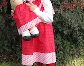Girl and Doll Matching Pillowcase Dress - SPECIAL SALE - Red Damask - Sizes 2-5T - PoppyPatch