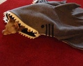 Dog Bed Blanket -- Simon The Shark -- PetCosy -- Silly Pet Sleeping Bag