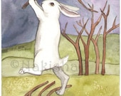The Rabbit Tarot - Original Art - Eight of Sticks