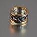 FLORAL silver / gold ring Art Nouveau inspired - sizes 7.25 and 8 are ready to ship - other sizes made to order