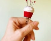 Pincushion Ring - Red Velvet Cupcake