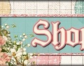 Vintage Winged Girl Magical Etsy Shop Banner and Avatar by Sea Dream Studio OOAK