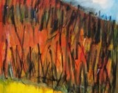 Blackened Trees 30 x 40 LARGE abstract landscape