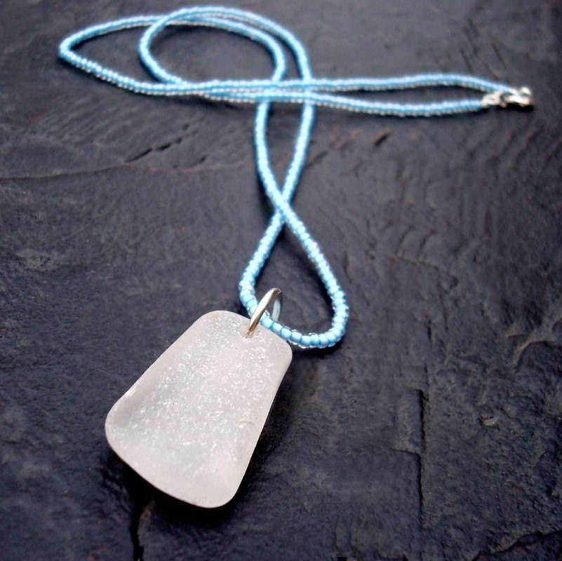 Handmade Genuine Sea Glass Pendant