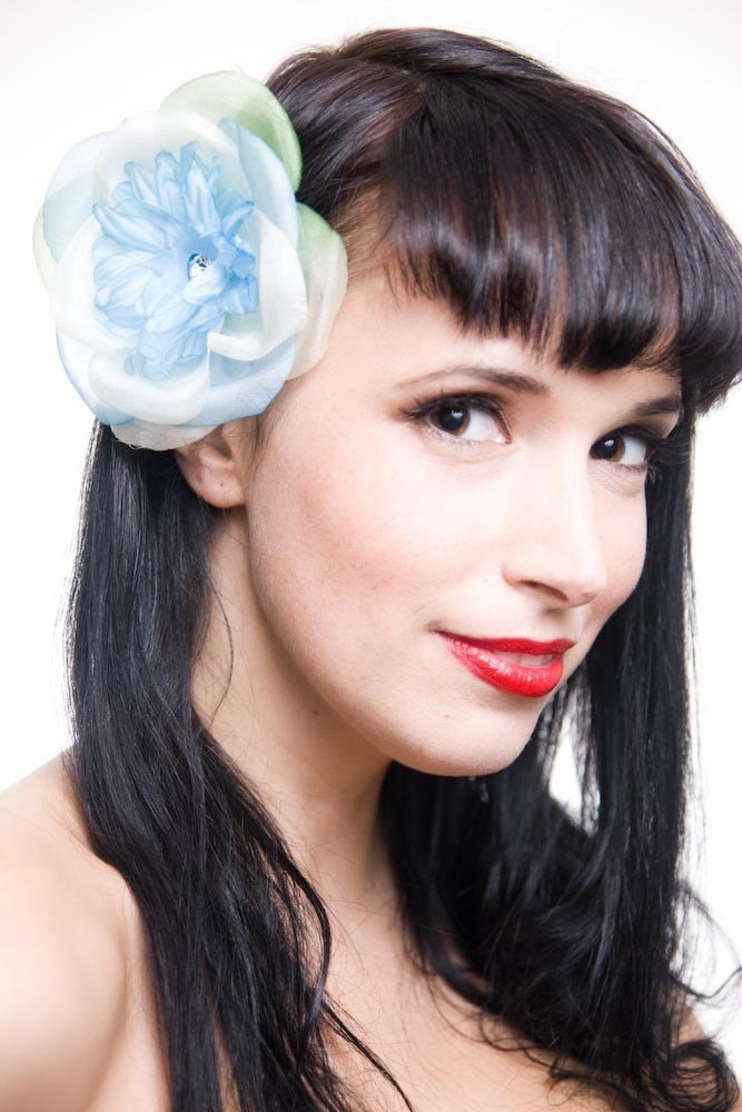 It's all Whispers Silk and Crystal Hair Clip by Samantha Sultana