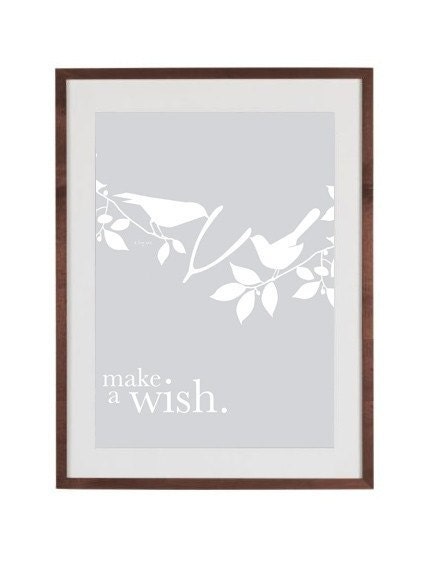 Make A Wish Bird Print 5x7 Inspirational Print