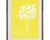 No Place Like Home Bird Print 5x7 Inspirational Print