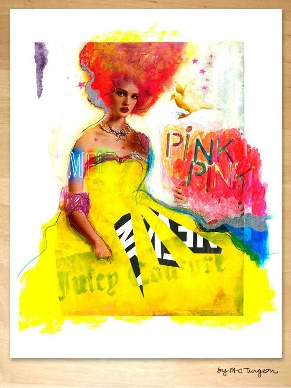 Pink Pink, Fashion illustration Poster