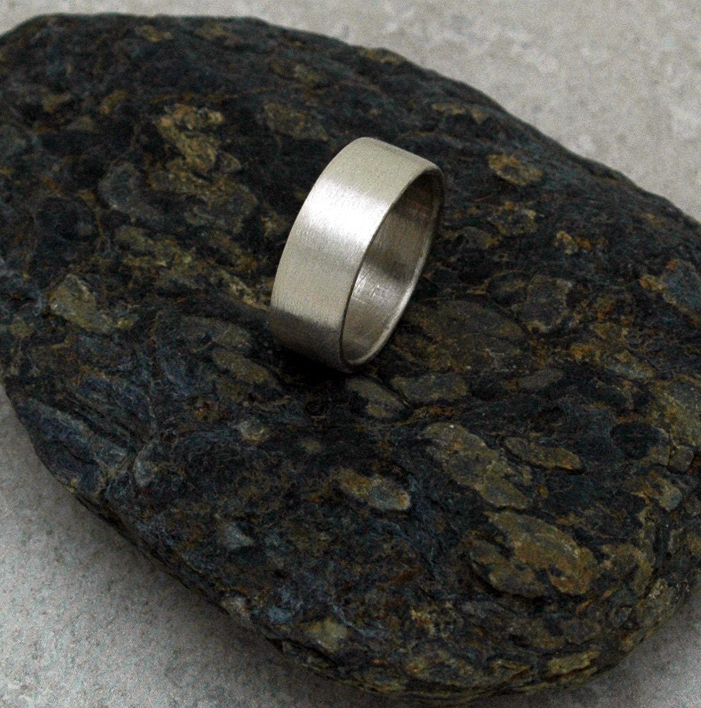 MEDIUM Brushed Matte Ring - A Band for Men or Women - Made to Order in Sustainable Silver