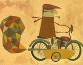 Going for a ride. Limited edition 8.5x11 print by Matte Stephens.