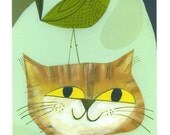 Cat Bird. 8.5 x 11 print by Matte Stephens.