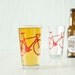 4 bicycle pint or rocks glasses, screen printed bike glassware