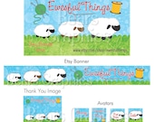 Etsy Design Package with Etsy Banner, Business Card and Avatar Set