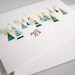 woodland - postcard - handprinted