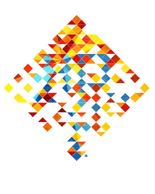 Pixel (Geometric Diamond) 8X10 Art Print