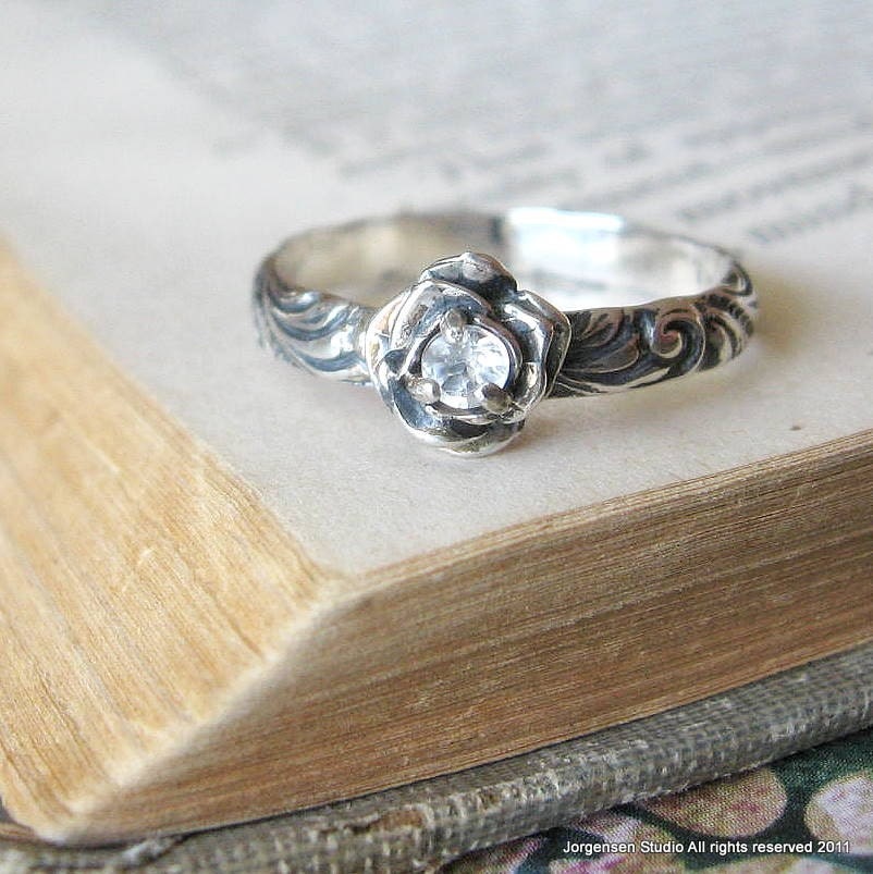 Flower Gemstone Sterling Silver Sweetest Ring