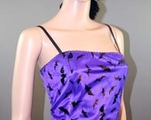 Purple Bat Corset Goth Top