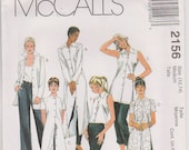 McCalls 2156 Sewing Pattern - Womans Shirt in 3 Lengths - Sizes 12 - 14