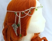 Forest Elf Branch and Fern Silver Circlet, Bridal Head Piece, Bridal Hair, Fairy Circlet, Elfin Headpiece, Renaissance Crown