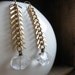 FISHBONE brass and HERKIMER earrings