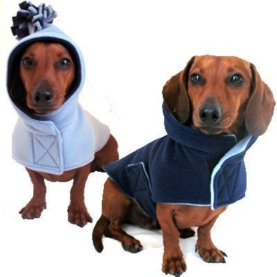 Eco Dog Coat - Recycled Navy Sky Blue Fleece - Large