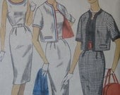 Simplicity 3398, early 1960s sleeveless dress and short jacket