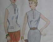 McCall's 3162, 1950s sleeveless blouse