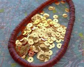 Vintage Sequins Strand VENETIAN GOLD Petite full strand lot