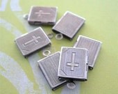 Bible Lockets in Silver Pewter lot of 6