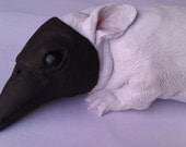 It started at a young age... Baby Bunny in Crow Mask Sculpture