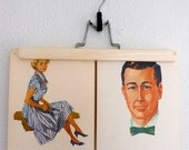 Large Vintage Illustrated Flash Cards - Man - Gentlemen - Mother