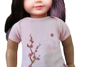 matching cherry blossom T-shirt for 18" doll