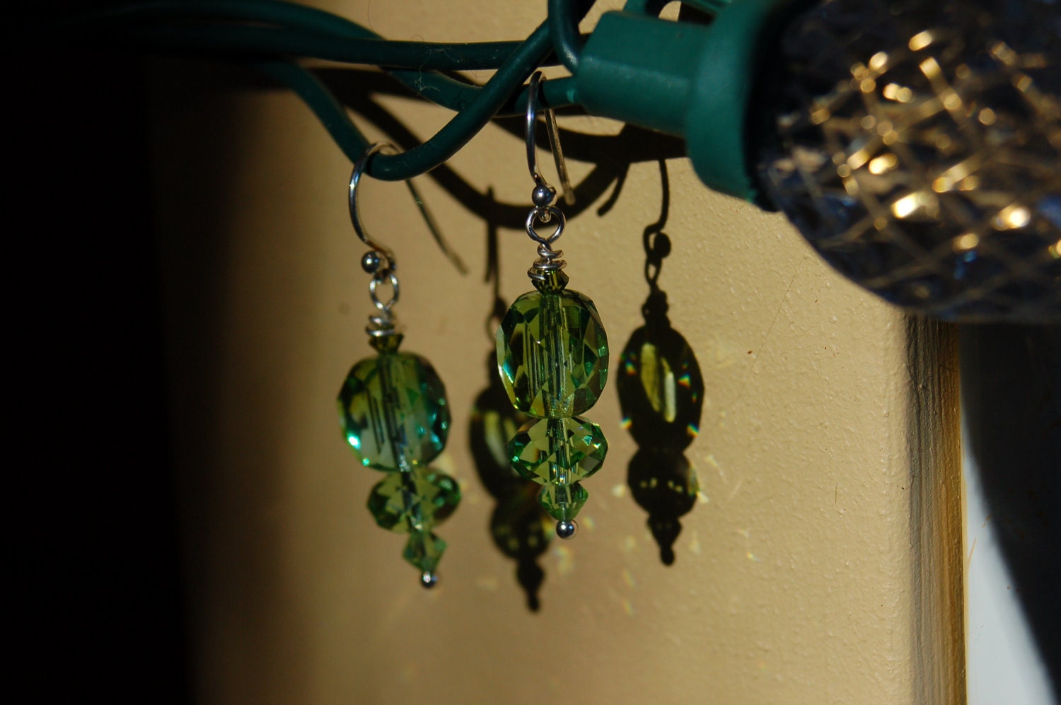 One of a kind, swarovski - discontinued cushion cut swarovski Green Eyed Lady...