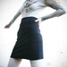 EXO- Black Knit Mini Pencil Skirt