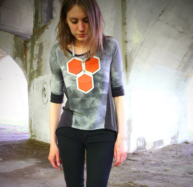 STRATUS-Gray Wool Knit Top