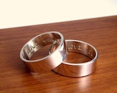 Secret Promise Rings - Set of 2 Custom Order - your sizes and sentiments - Block letter font