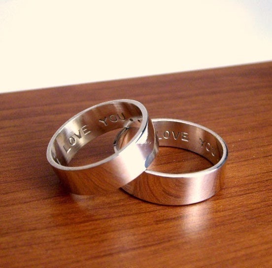 Secret Promise Rings - Set of 2 Custom Order - your sizes and ...