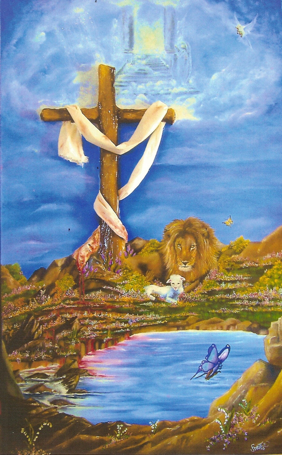 Original 3D painting of Salvation i done for my Methodists Church